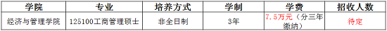 南京工业大学2019年MBA招生简章