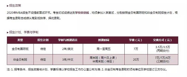 华南理工大学2020年MBA招生专题正式上线！！