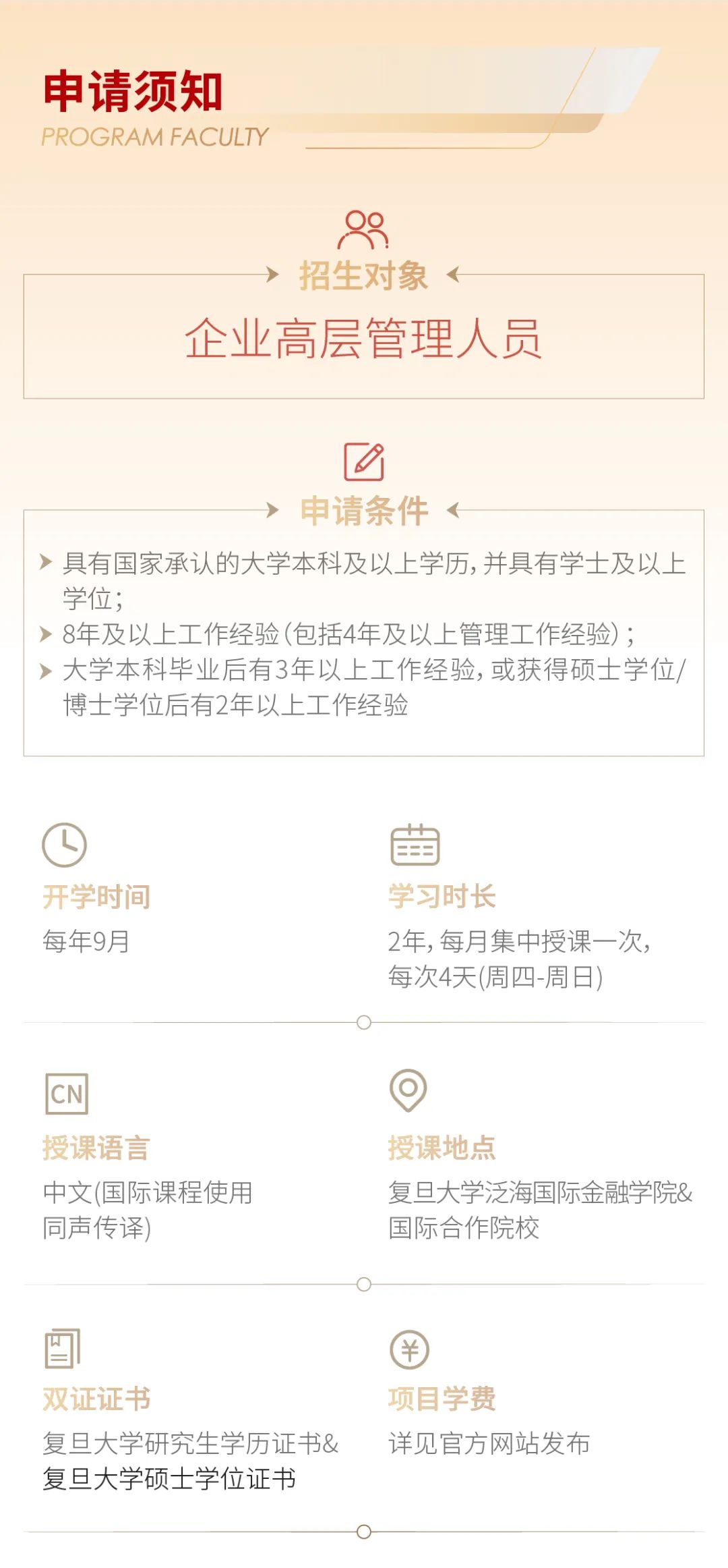  复旦大学金融EMBA项目2023级招生简章 | FEMBA 