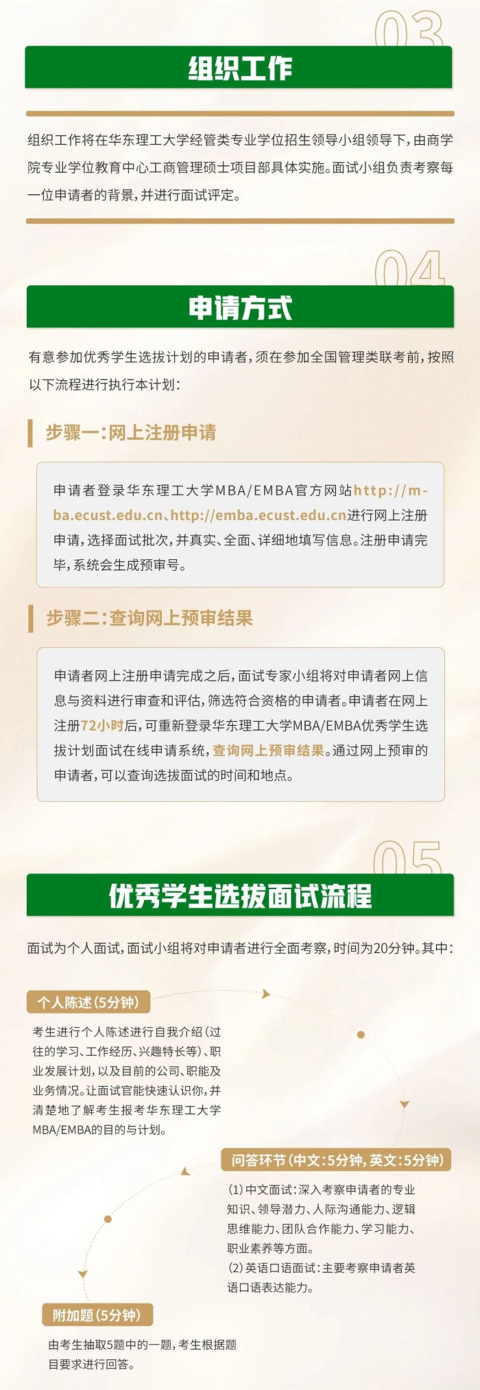 华东理工大学2024级MBA/EMBA优秀学生选拔实施方案