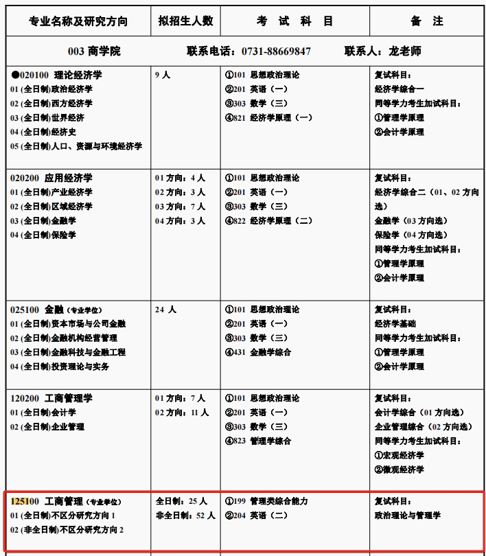 湖南师范大学2024年MBA招生简章