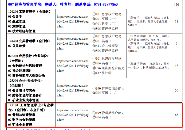 东华理工大学2024年MBA硕士研究生招生简章！