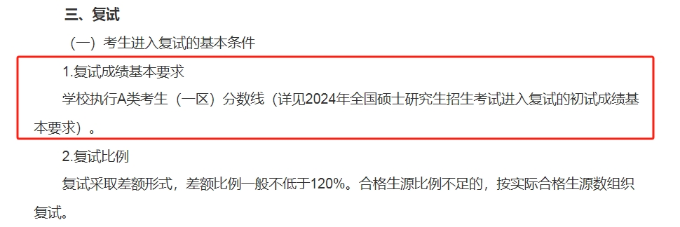 山东工商学院2024年MBA复试分数线