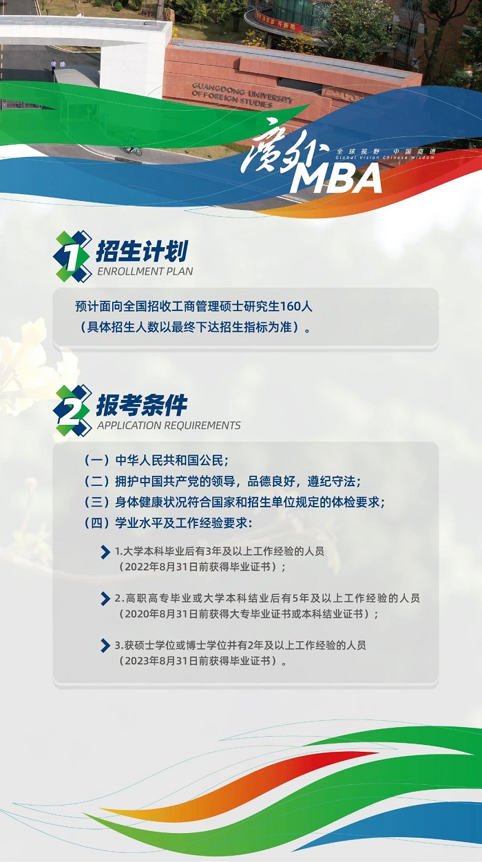广东外语外贸大学2025年工商管理硕士（MBA）招生简章